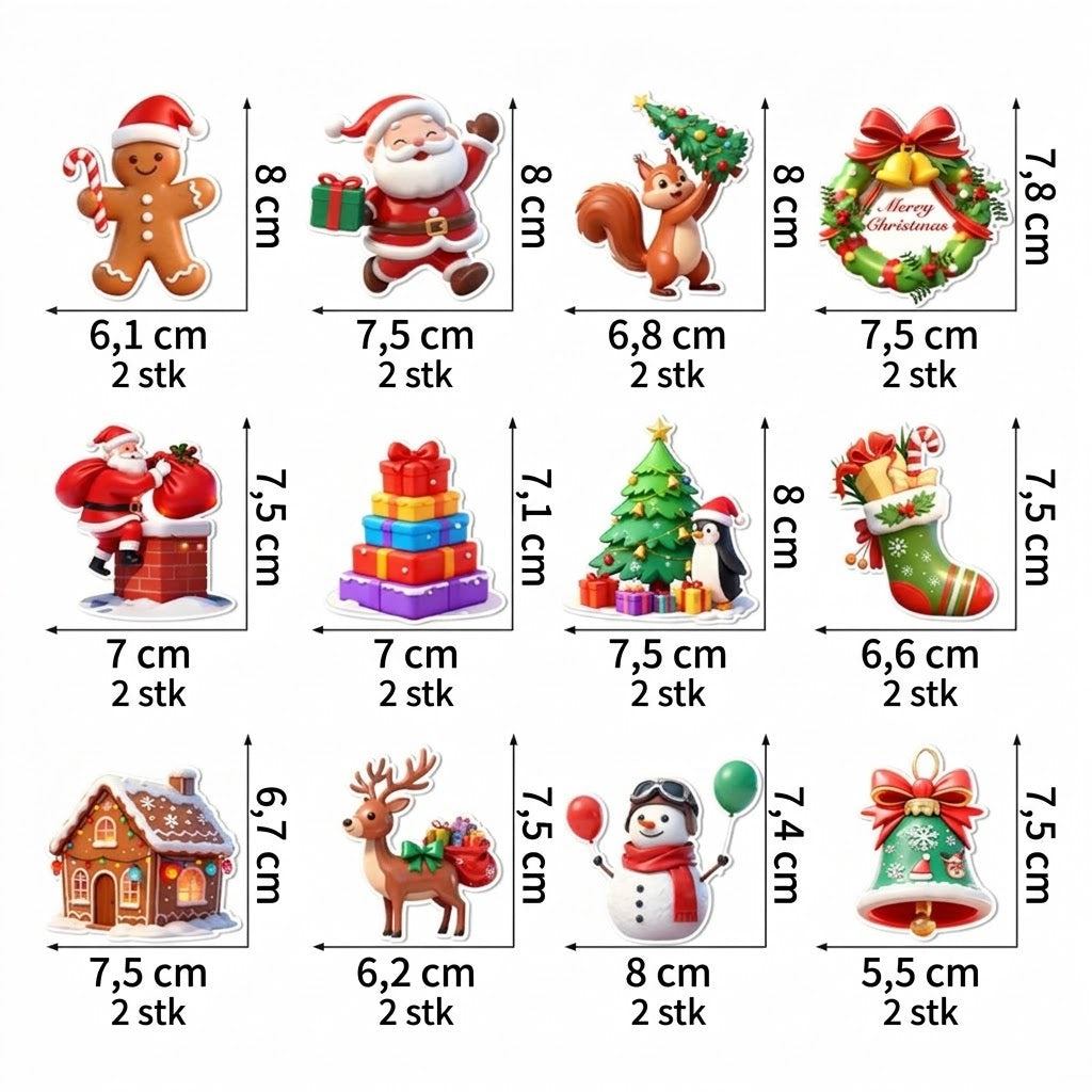 VaraLiving™ Selvklebende LED-julelys – Enkel vindusdekorasjon til jul