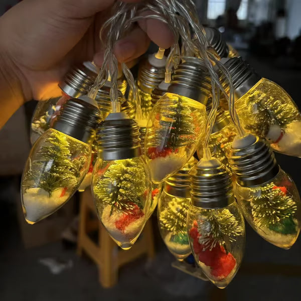 VaraLiving™ LED-lyskjede for juletre og hage – Koselig julebelysning med pærer