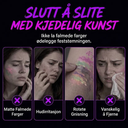VaraLiving™ UV-glød Tatueringstusj og Body Paint | Selvlysende Marker for Fest og Festival