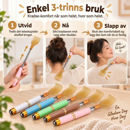 OmniLiving™ Teleskopisk Kløpinne i Rustfritt Stål | Ergonomisk Ryggkløer