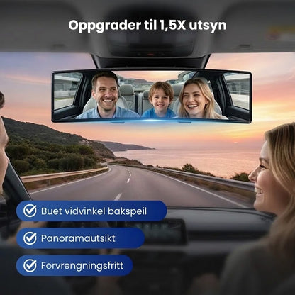SilkEase™ Vidvinkel Buet Bakspeil til Bil | Panoramabakspeil mot Blindsoner