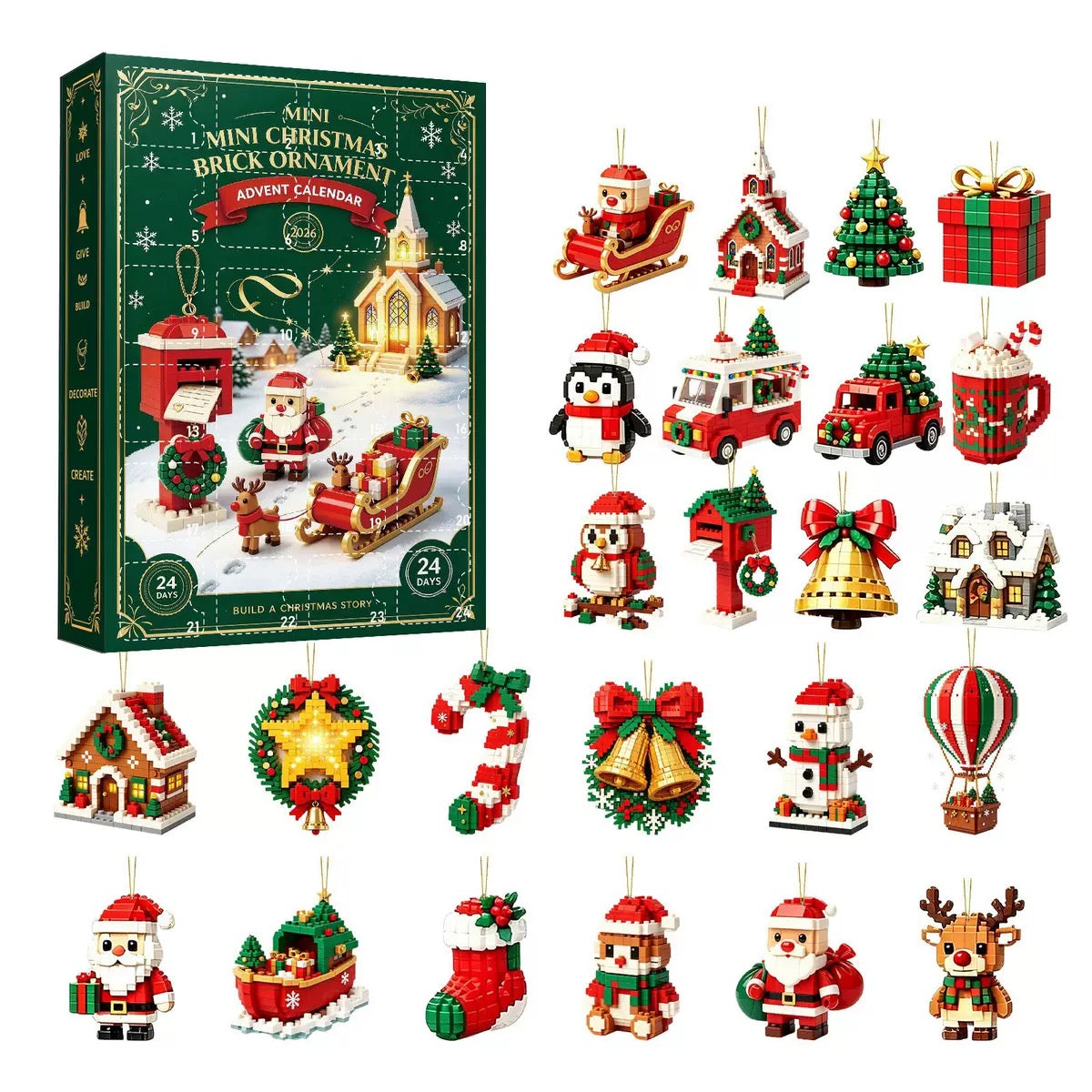 VaraLiving™ DIY julekalender med byggeklosser