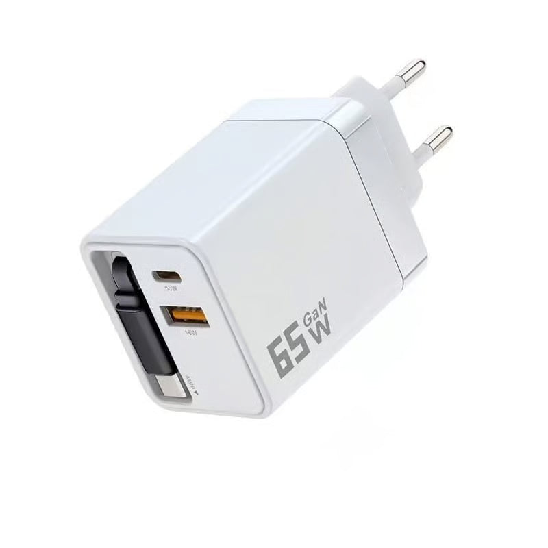 VaraLiving™ 65W GaN 3-i-1 hurtiglader