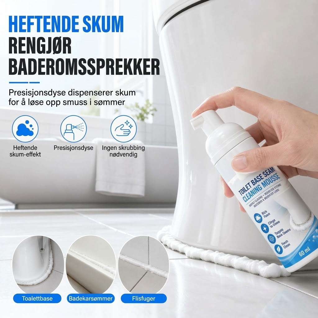 OmniLiving™ Fuge- og Rengjøringsmousse for Bad | Skummende Flekkfjerner for Fuger