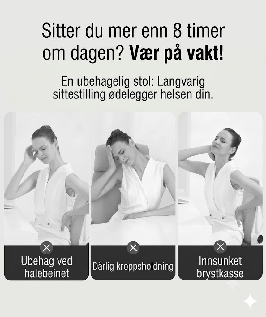 ErgoRelief™ Ergonomisk Sittepute i Minneskum | Mot Ryggsmerter