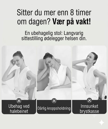 ErgoRelief™ Ergonomisk Sittepute i Minneskum | Mot Ryggsmerter