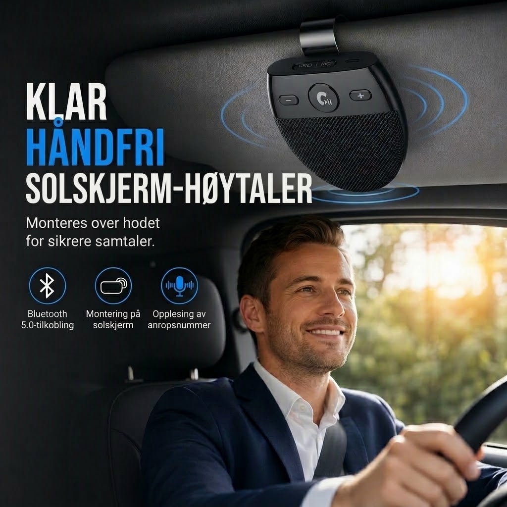 VaraLiving™ SP11 handsfree Bluetooth-høyttaler for bil