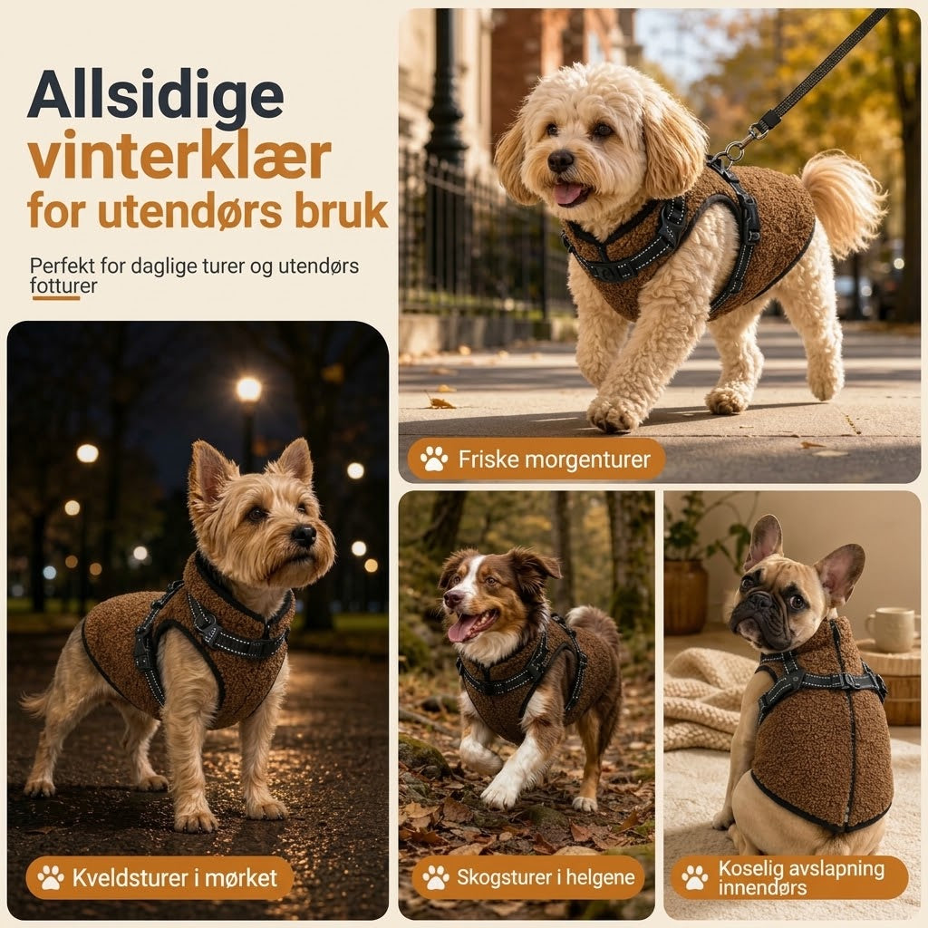VaraLiving™ Varmt vinterdekken med refleks – Til små og mellomstore hunder