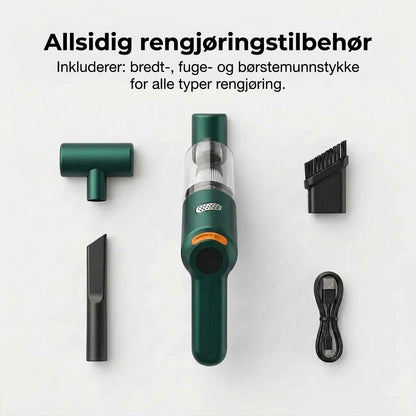 Nexora™ Kraftig Trådløs Bilstøvsuger | Kompakt & Høy Sugeeffekt