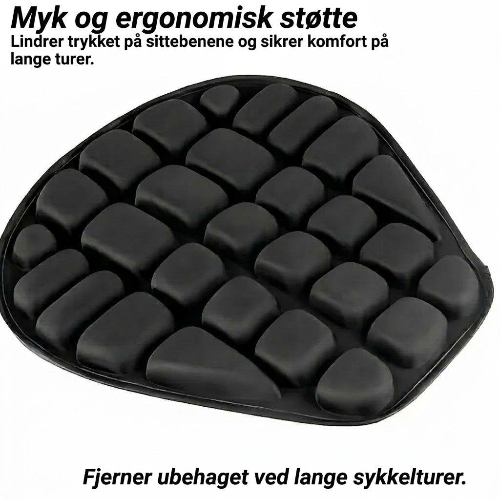 NovaPulse™ Ergonomisk Motorsykkelpute | Sklisikker & Pustende Setepute