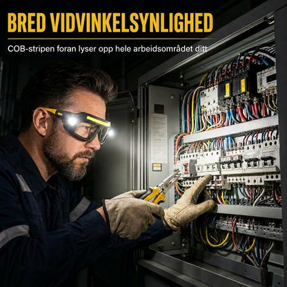 VaraLiving™ Oppladbar hodelykt og vernebrille med sensor – 5 lysmoduser og vanntett design
