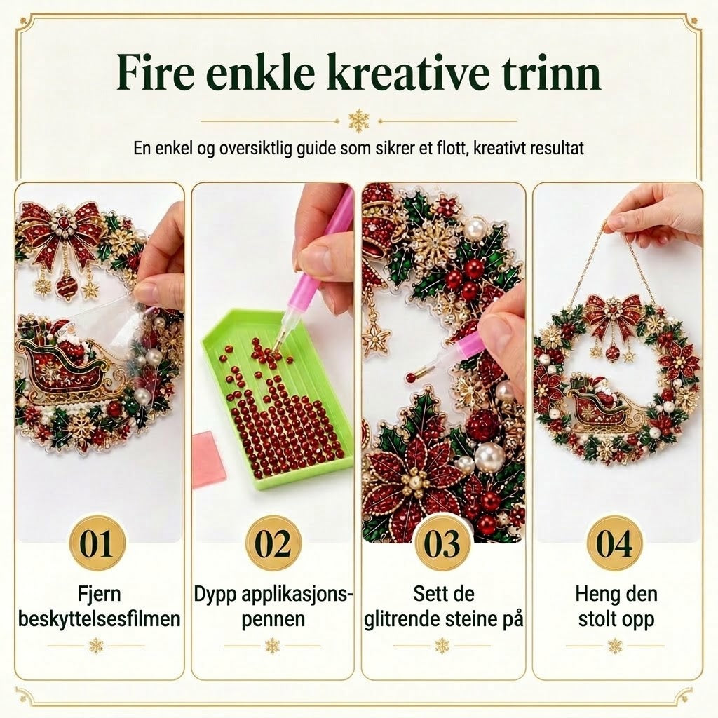 VaraLiving™ DIY diamantmaleri-sett til jul