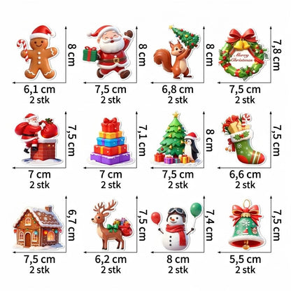 VaraLiving™ Selvklebende LED-julelys – Enkel vindusdekorasjon til jul