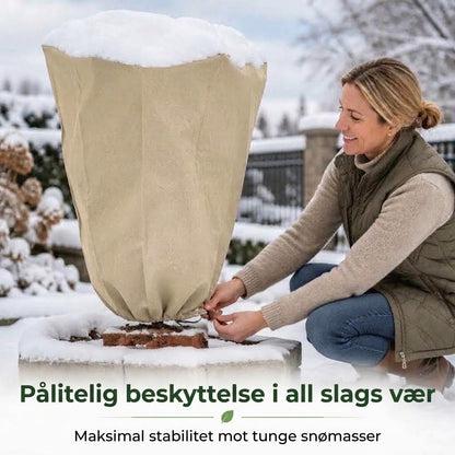 OmniLiving™ Frostbeskyttelse for Planter | Slitesterkt Fiberduk med Snøring