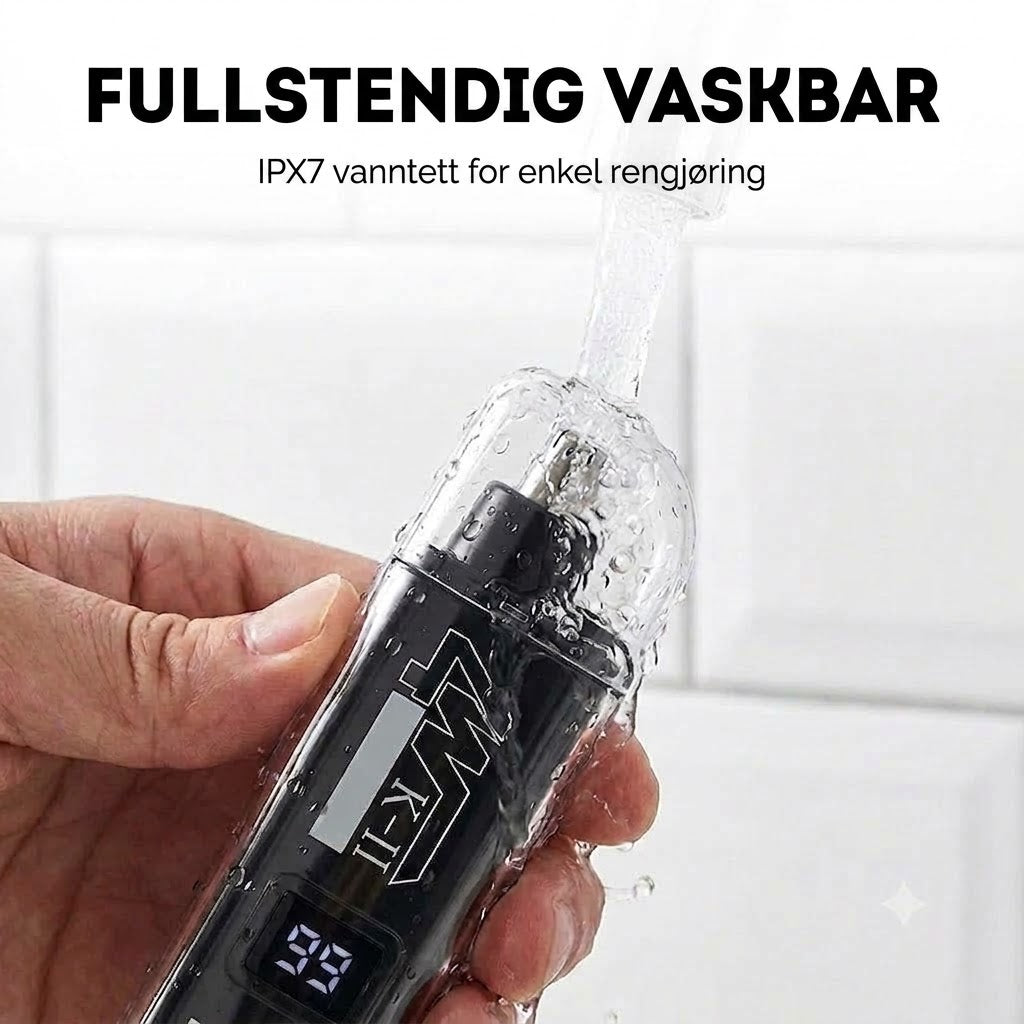 SilkEase™ Presis Nese- og Ørehårstrimmer med LED-skjerm