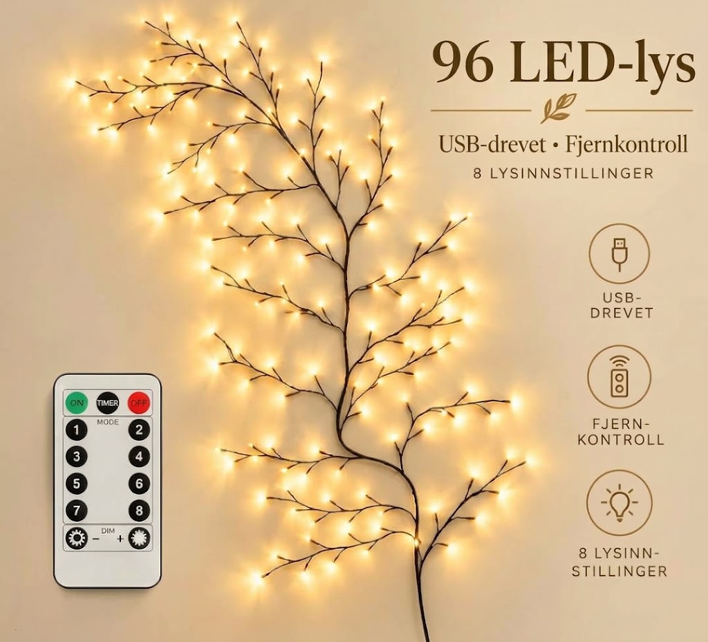 VaraLiving™ Piletre ranke LED-lyslenke