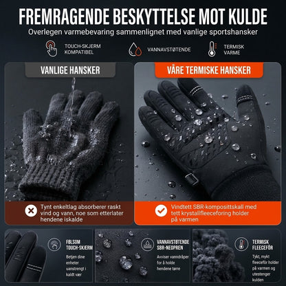 VaraLiving™ Vanntette vinterhansker – Varme hansker med touch-skjerm for sykling og friluftsliv