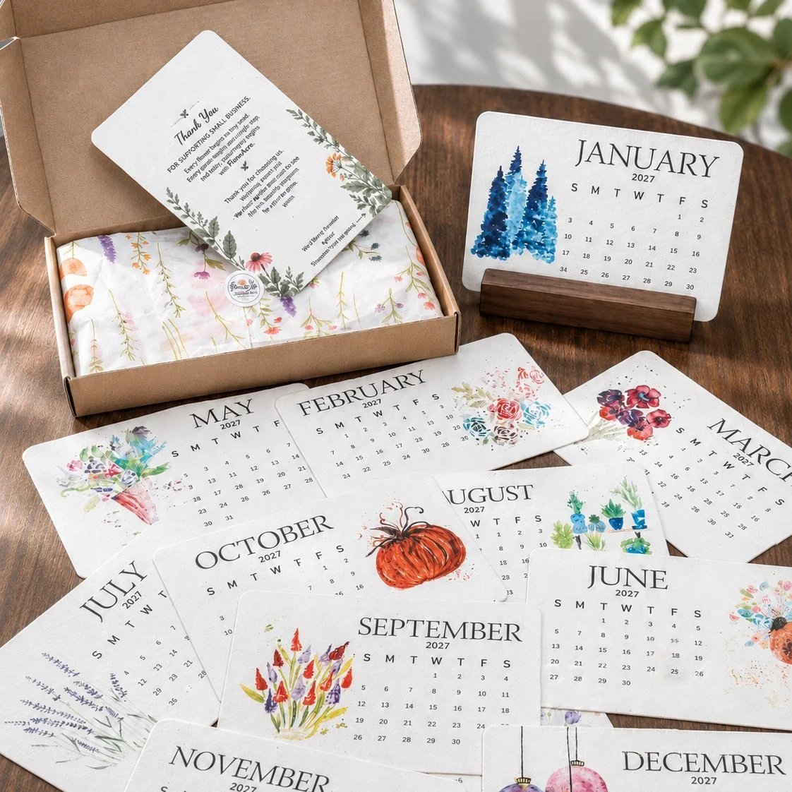 VaraLiving™ Plantbar kalender 2027 med sesongbaserte frø