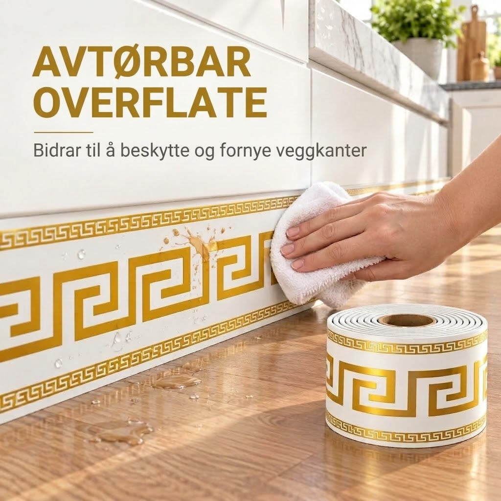 VaraLiving™ Selvklebende vegg- og kantlist – Slitesterk PVC med enkel montering