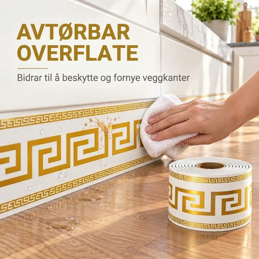 VaraLiving™ Selvklebende vegg- og kantlist – Slitesterk PVC med enkel montering