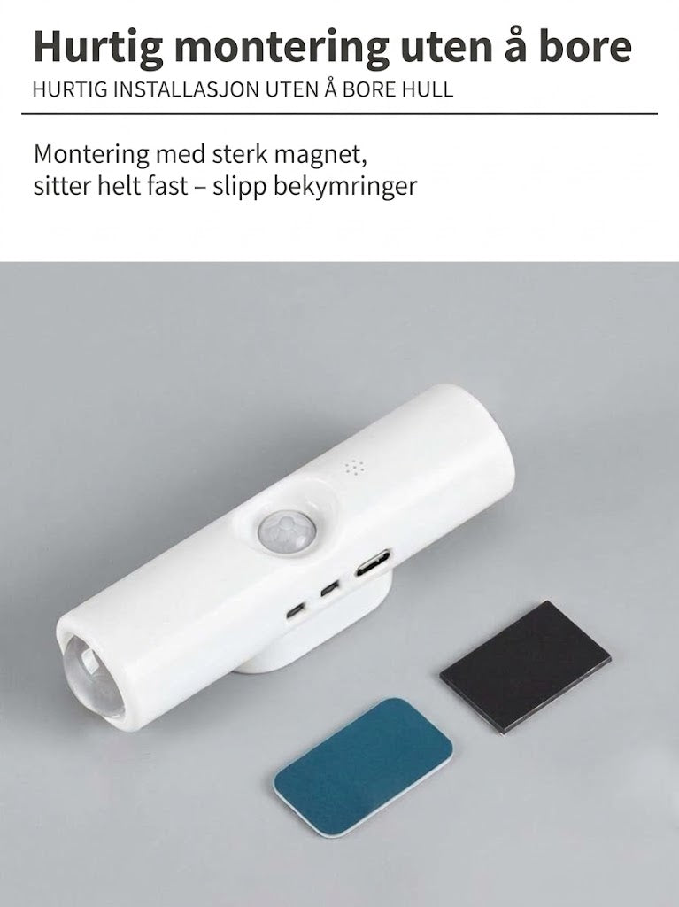 VaraLiving™ Oppladbar sensorlampe – Trådløs LED med magnetisk feste