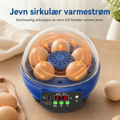 VaraLiving™ Smart USB-rugemaskin med temperaturkontroll – For kylling-, ande- og fugleegg