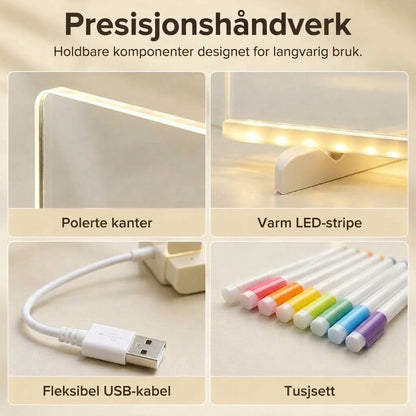 VaraLiving™ LED-oppslagstavle i akryl