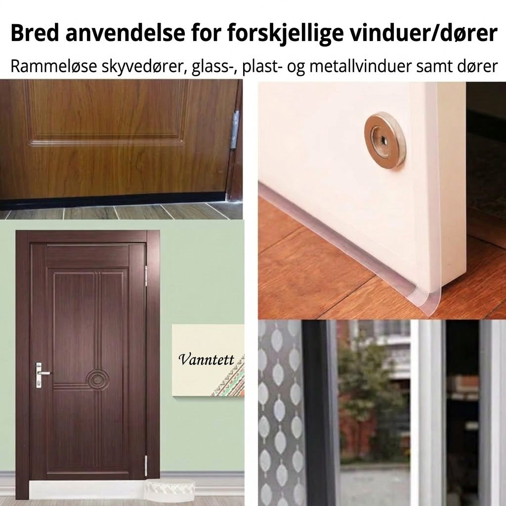 VaraLiving™ 5 m selvklebende tetningslist – Vindtett og lyddempende for dør og vindu