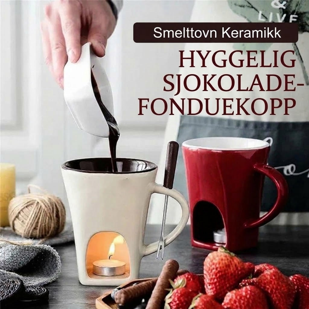 VaraLiving™ Keramisk sjokoladefondue-krus