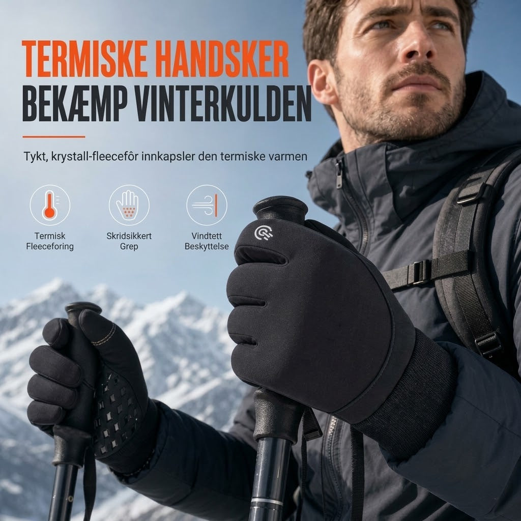 VaraLiving™ Vanntette vinterhansker – Varme hansker med touch-skjerm for sykling og friluftsliv