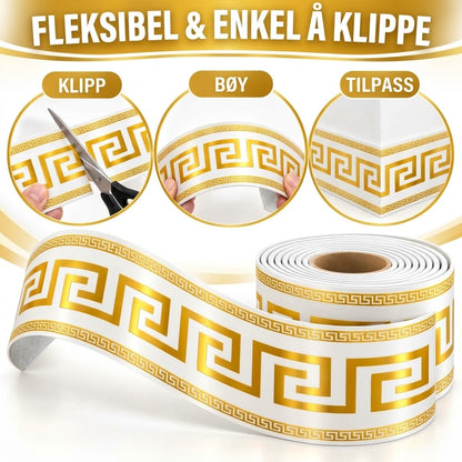 VaraLiving™ Selvklebende vegg- og kantlist – Slitesterk PVC med enkel montering