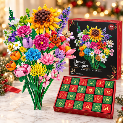 VaraLiving™ FlowerAdvent julekalender – 24-dagers kreativt blomsterbyggesett for julekos