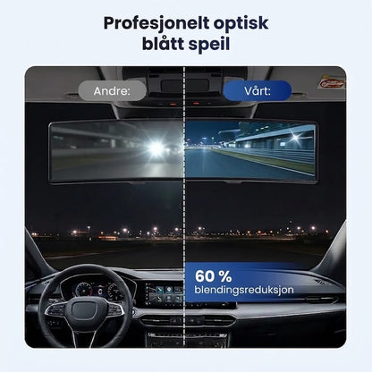 SilkEase™ Vidvinkel Buet Bakspeil til Bil | Panoramabakspeil mot Blindsoner