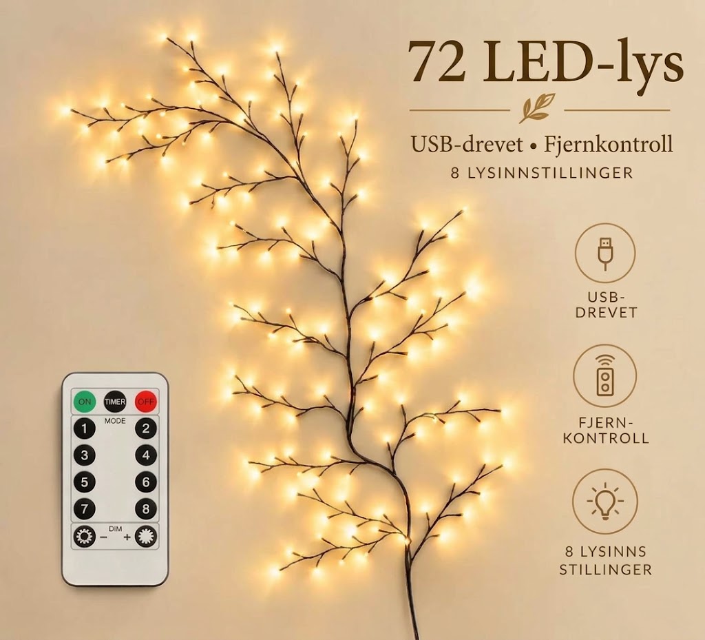 VaraLiving™ Piletre ranke LED-lyslenke