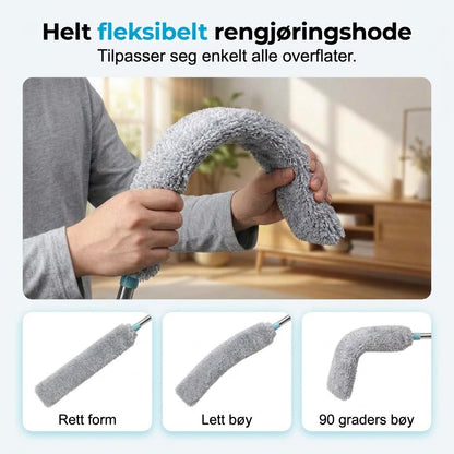 VaraLiving™ Bøyelig mikrofiberstøvkost – Støvkost med langt skaft for effektiv rengjøring