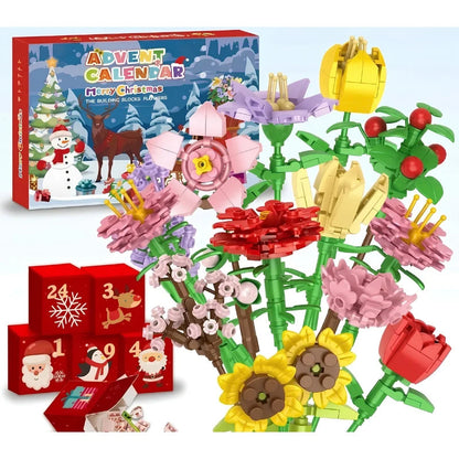 VaraLiving™ FlowerAdvent julekalender – 24-dagers kreativt blomsterbyggesett for julekos