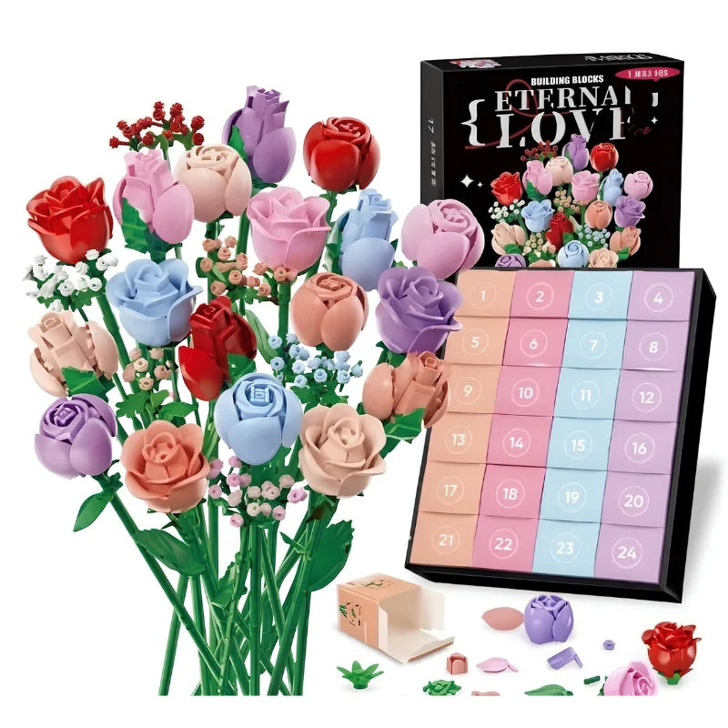 VaraLiving™ FlowerAdvent julekalender – 24-dagers kreativt blomsterbyggesett for julekos