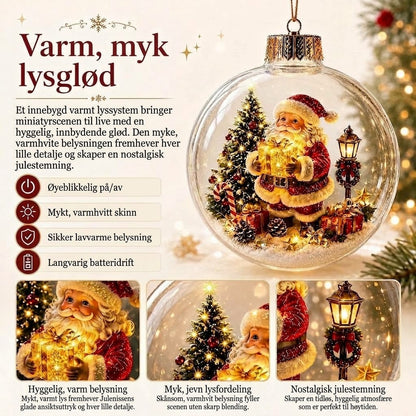 OmniLiving™ Lysende Julediorama-dekorasjon | Miniatyr Vinterverden med LED-lys