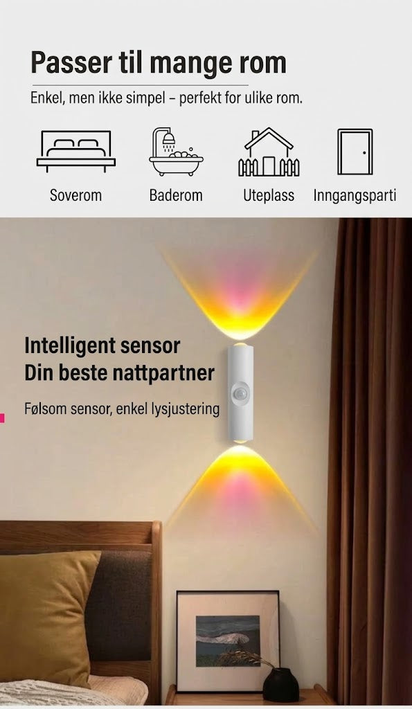 VaraLiving™ Oppladbar sensorlampe – Trådløs LED med magnetisk feste