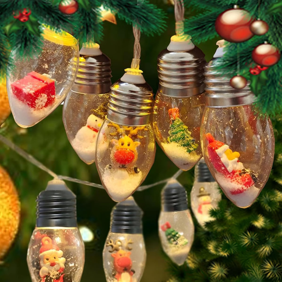 VaraLiving™ LED-lyskjede for juletre og hage – Koselig julebelysning med pærer