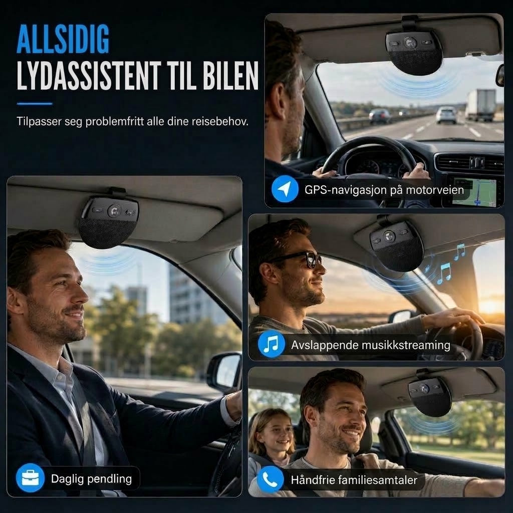 VaraLiving™ SP11 handsfree Bluetooth-høyttaler for bil