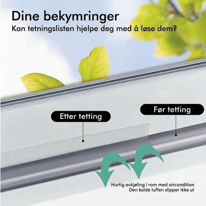 VaraLiving™ 5 m selvklebende tetningslist – Vindtett og lyddempende for dør og vindu