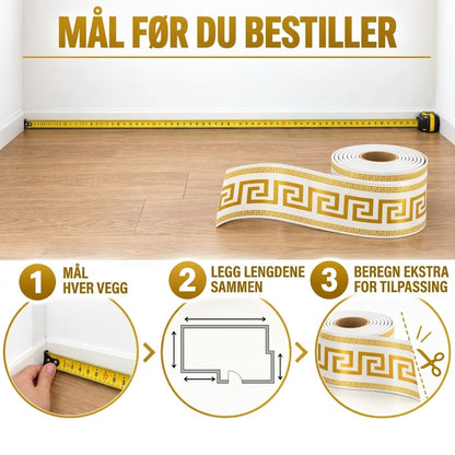 VaraLiving™ Selvklebende vegg- og kantlist – Slitesterk PVC med enkel montering