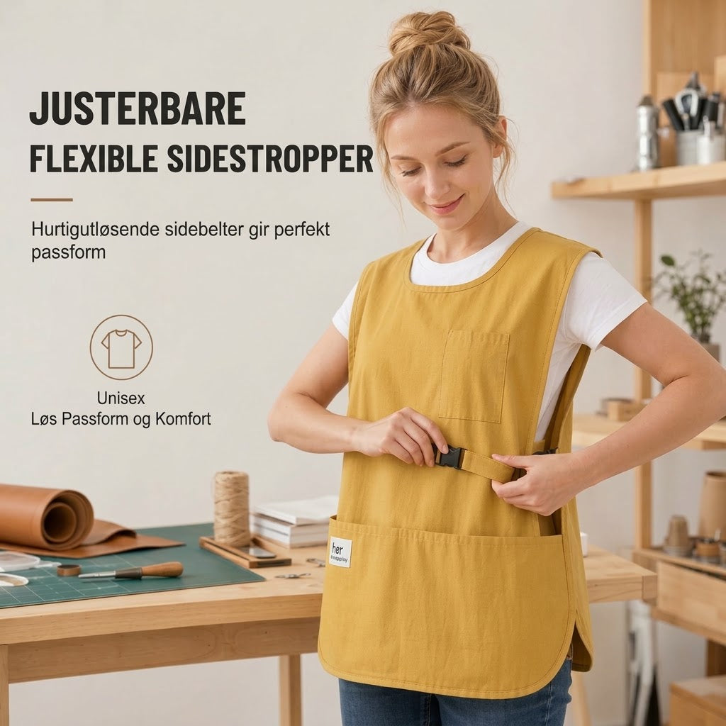 VaraLiving™ Vestforkle for kjøkken – Vanntett, oljeavvisende og behagelig uten nakkebånd