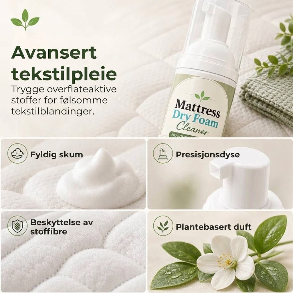 OmniLiving™ Tørskumrens for Madrass | Vannfri Flekkfjerner og Luktfjerner