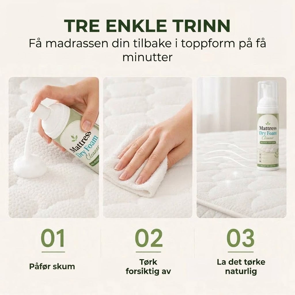 OmniLiving™ Tørskumrens for Madrass | Vannfri Flekkfjerner og Luktfjerner
