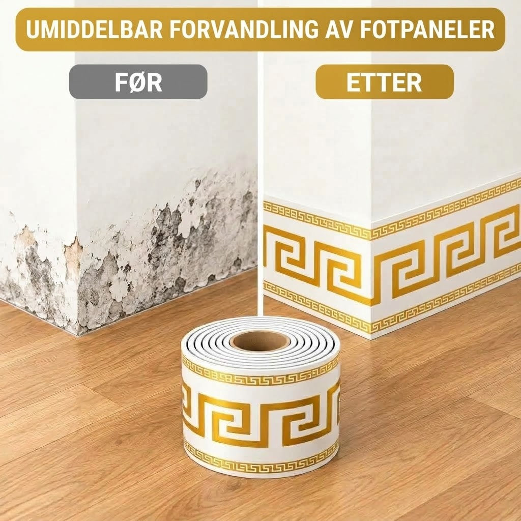 VaraLiving™ Selvklebende vegg- og kantlist – Slitesterk PVC med enkel montering
