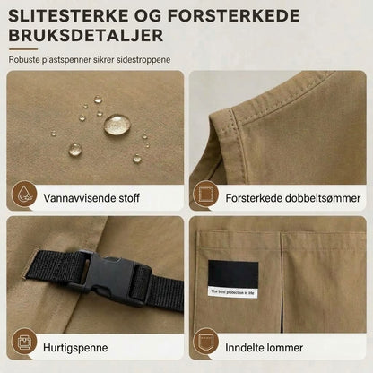 VaraLiving™ Vestforkle for kjøkken – Vanntett, oljeavvisende og behagelig uten nakkebånd