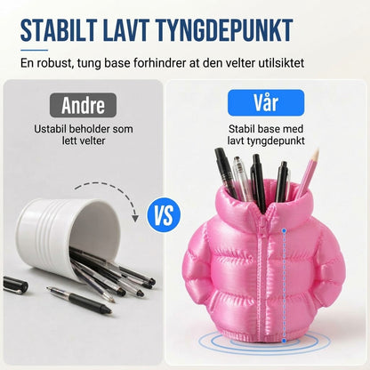 VaraLiving™ 3D-printet blyantholder – Støtdempende skrivebordsorganisator for kontor og studie