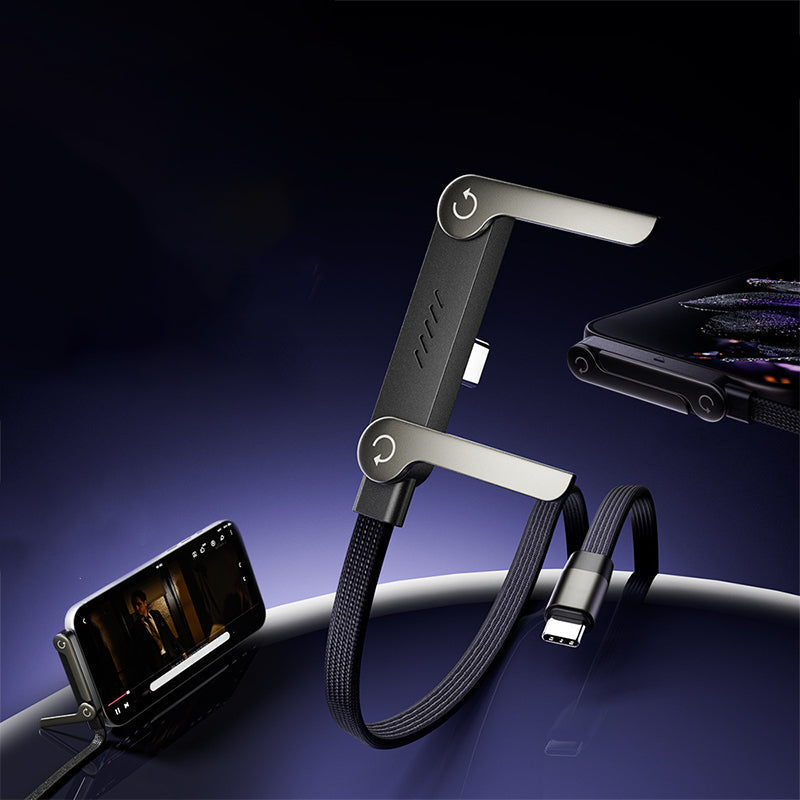 FISHING™ Multifunksjonell Ladekabel med Justerbar Mobilholder | Hurtiglading